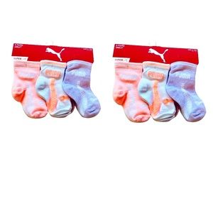 Puma Premium Half-Terry Cushion Sport Socks - 6-Pack, Below the Ankle 0-12 Month